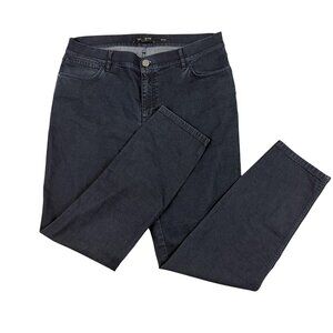 Lafayette 148 Jeans Womens 8 Black Mercer Stretch Denim 5-Pocket Skinny Pants